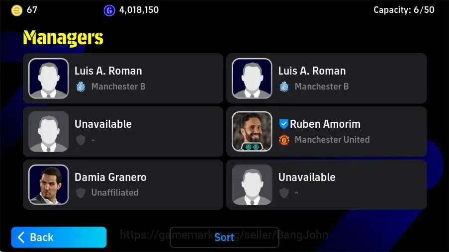 eFootball Accounts Mobile|PW 3222|Fablo Cannavaro Epic,Eric Cantona E image 2