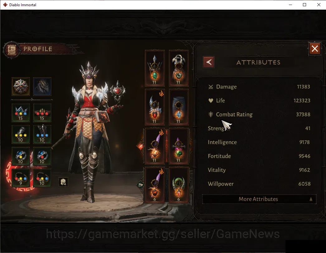 Diablo Immortal Accounts NA-Chains Of Honor|CS ON|Lv60(628)|Wizard|CR 37k|R image 3
