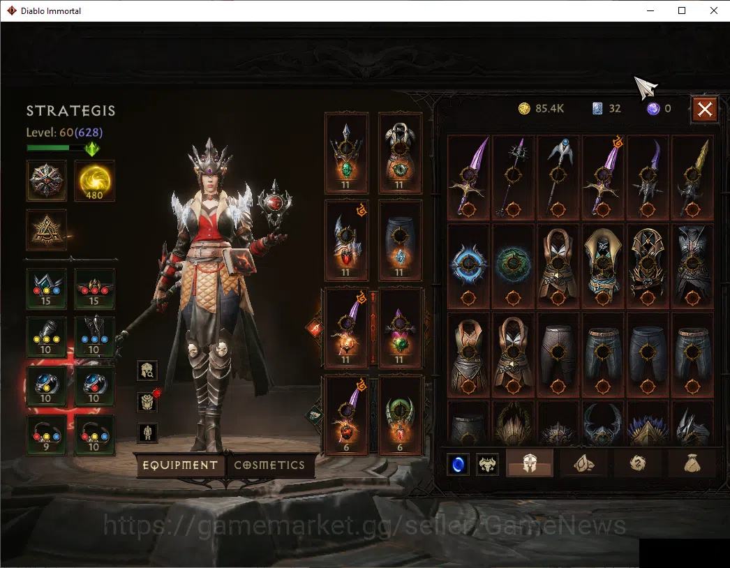 Diablo Immortal Accounts NA-Chains Of Honor|CS ON|Lv60(628)|Wizard|CR 37k|R image 5