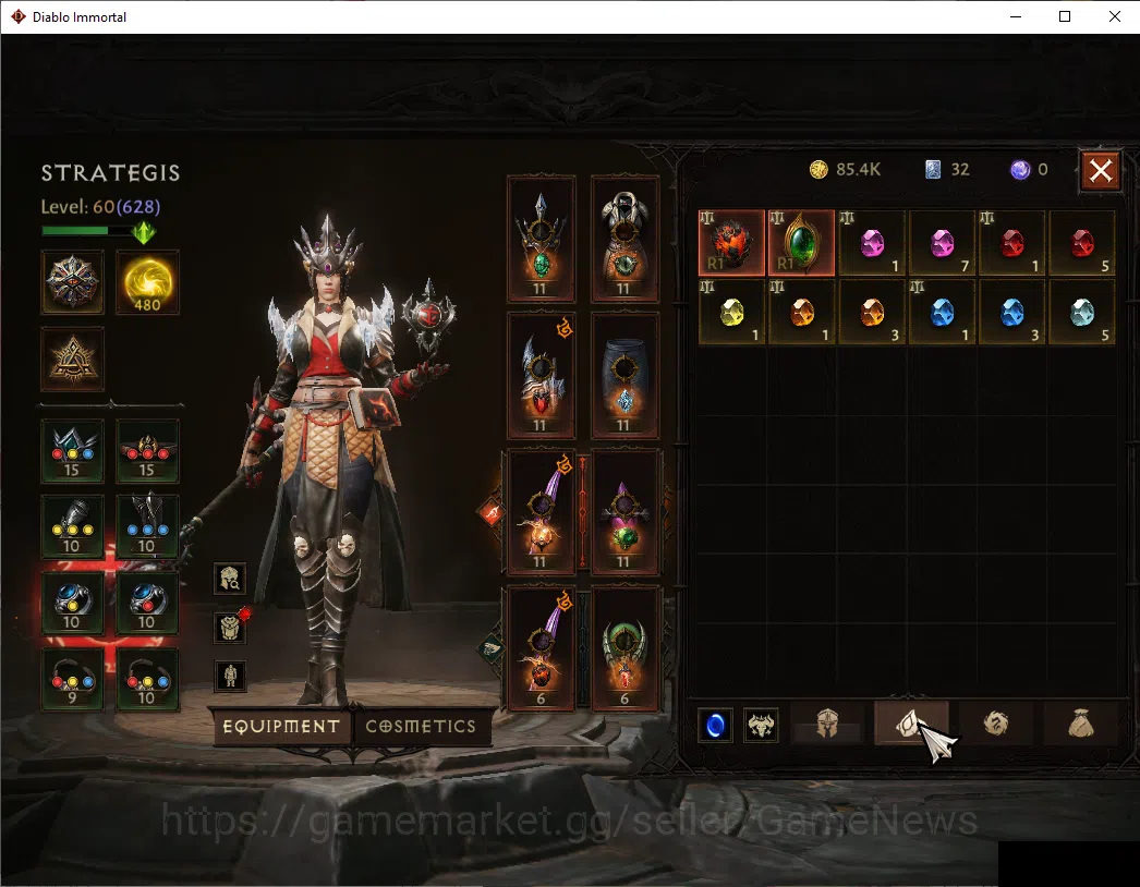 Diablo Immortal Accounts NA-Chains Of Honor|CS ON|Lv60(628)|Wizard|CR 37k|R image 6