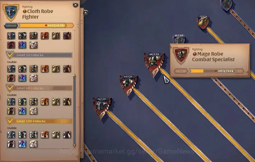 Albion Online Accounts High-End ASIA|331M Total Fame|5 WP Lv 100+ PVP&PVE Build|4 Off Hand Lv 100+|3 T7 GatheringTool|19,8M 20