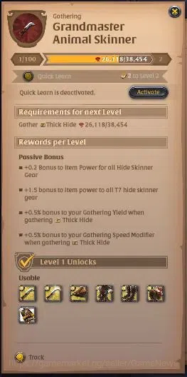 Albion Online Accounts High-End ASIA|331M Total Fame|5 WP Lv 100+ PVP&PVE Build|4 Off Hand Lv 100+|3 T7 GatheringTool|19,8M 4