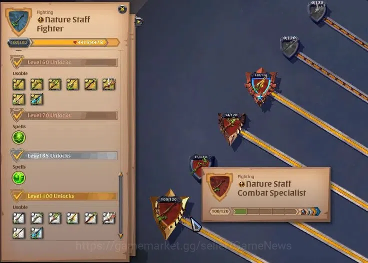 Albion Online Accounts High-End ASIA|331M Total Fame|5 WP Lv 100+ PVP&PVE Build|4 Off Hand Lv 100+|3 T7 GatheringTool|19,8M 9