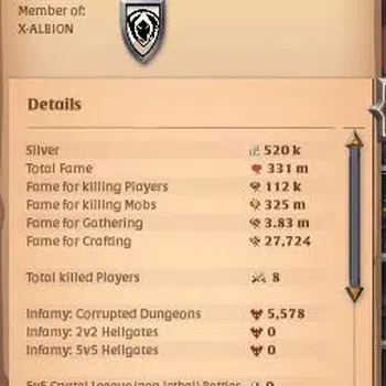 Albion Online High-End ASIA|331M Total Fame|5 WP Lv 100+ PVP&PVE Build|4  image 1