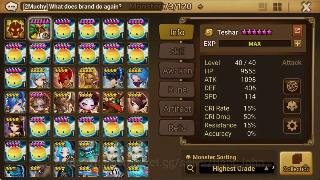 Summoners War: Sky Arena Accounts GLOBAL | NB 5 TESHAR,Starter Gacha 115 12Y+160 11Y image 2