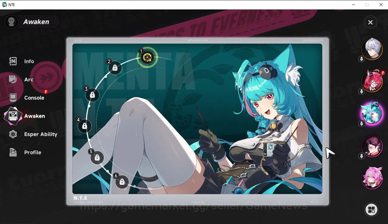 Neverness to Everness Accounts GLOBAL NA|HL 3| 1 SSR (Nanally)| 5 SR (MintA1,Edga image 2