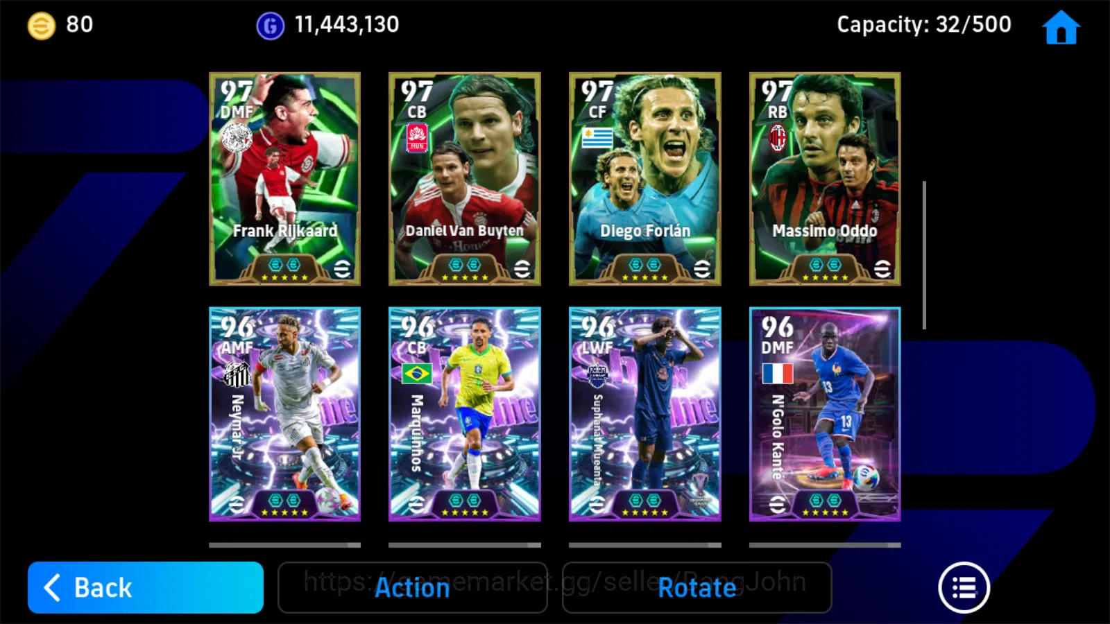 eFootball Accounts Others Power 3187 | sesko showtime,zico blitz epicdb, de jong showtime,joey palupessy Coach 5