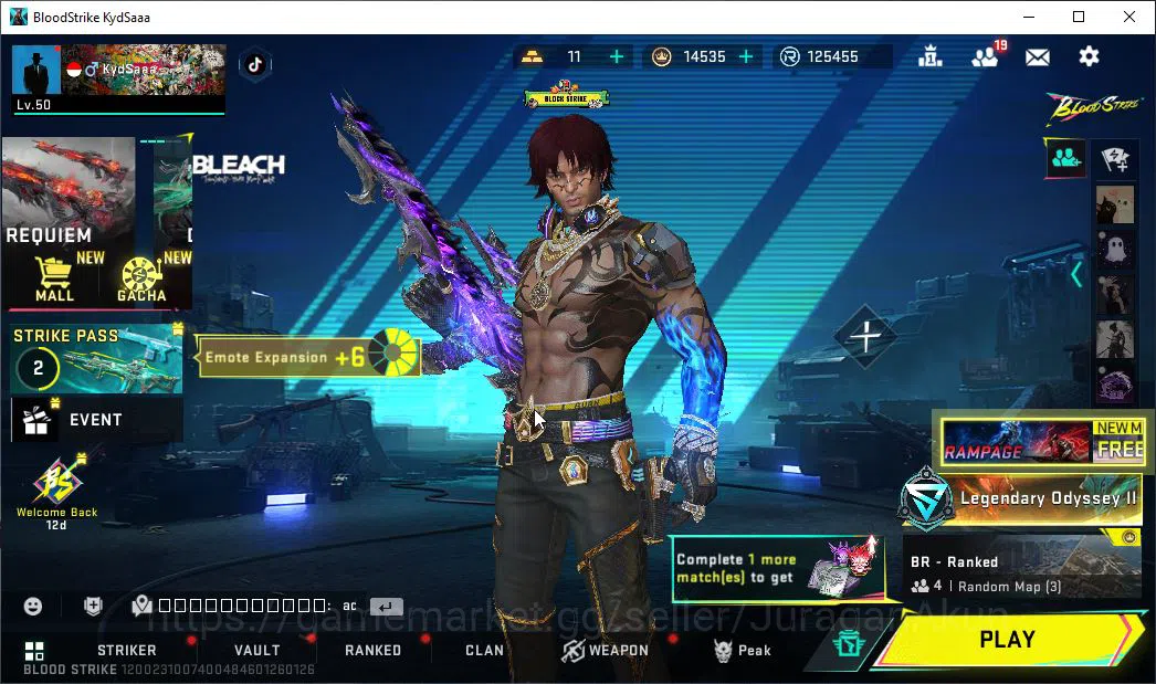 ASIA|7 ETERNAL ZERO,AK47-Chiaro,KAG-6 Dyna,P90-Empy,Uzi,QBZ95,UMP45|Melee Kukri,Lightblade|27 ULTRA|NetEase|Check SS(BLS2635) Blood Strike Mid-Tier ASIA|7 ETERNAL ZERO,AK47-Chiaro,KAG-6 Dyna,P90-Emp image 1