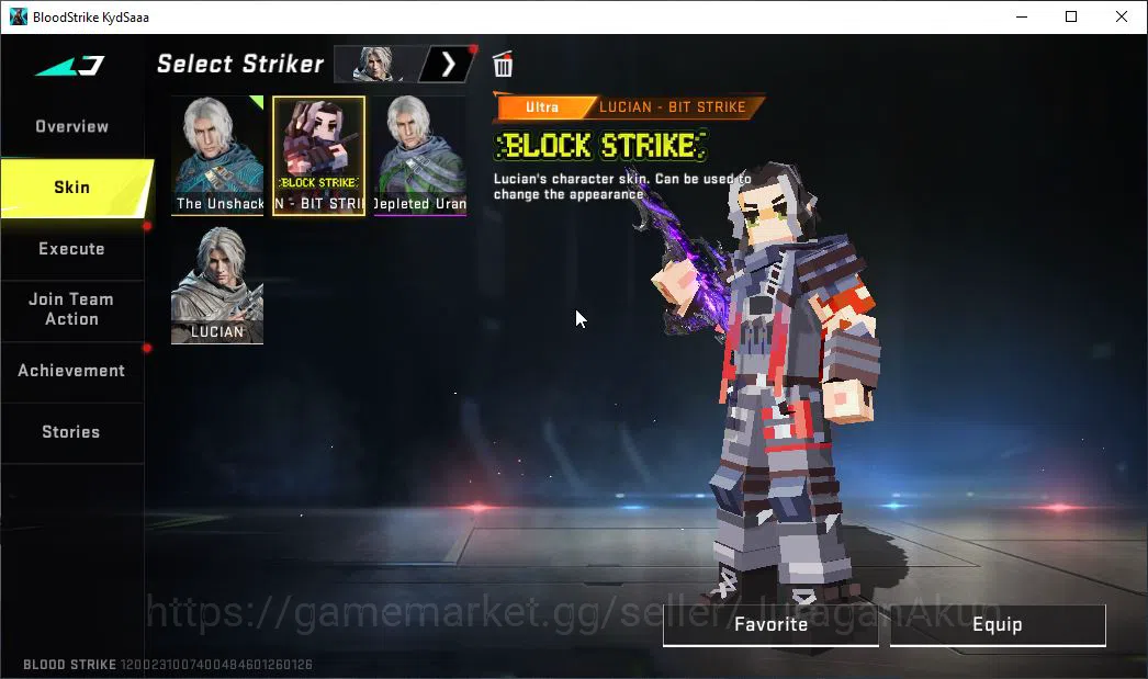 Blood Strike Accounts Mid-Tier ASIA|7 ETERNAL ZERO,AK47-Chiaro,KAG-6 Dyna,P90-Empy,Uzi,QBZ95,UMP45|Melee Kukri,Lightblade|27 12