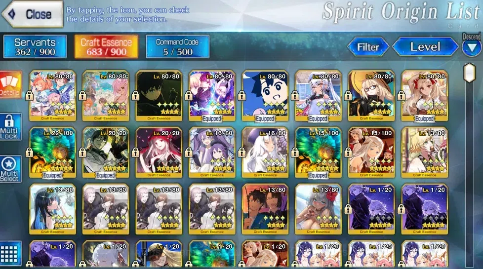 Fate-Grand Order Accounts NA Lv 130|11 limited ssr|340sq|Lady Avalon, Oberon, Skadi(ruler), Aesc, Bakatoria|Bday Unset|Log 11