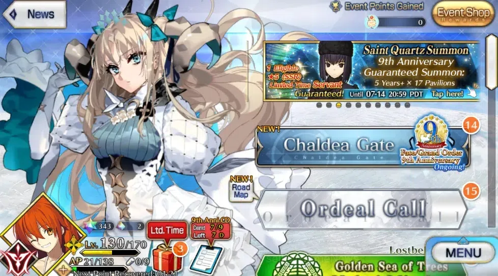 Fate-Grand Order Accounts NA Lv 130|11 limited ssr|340sq|Lady Avalon, Oberon, Skadi(ruler), Aesc, Bakatoria|Bday Unset|Log 15