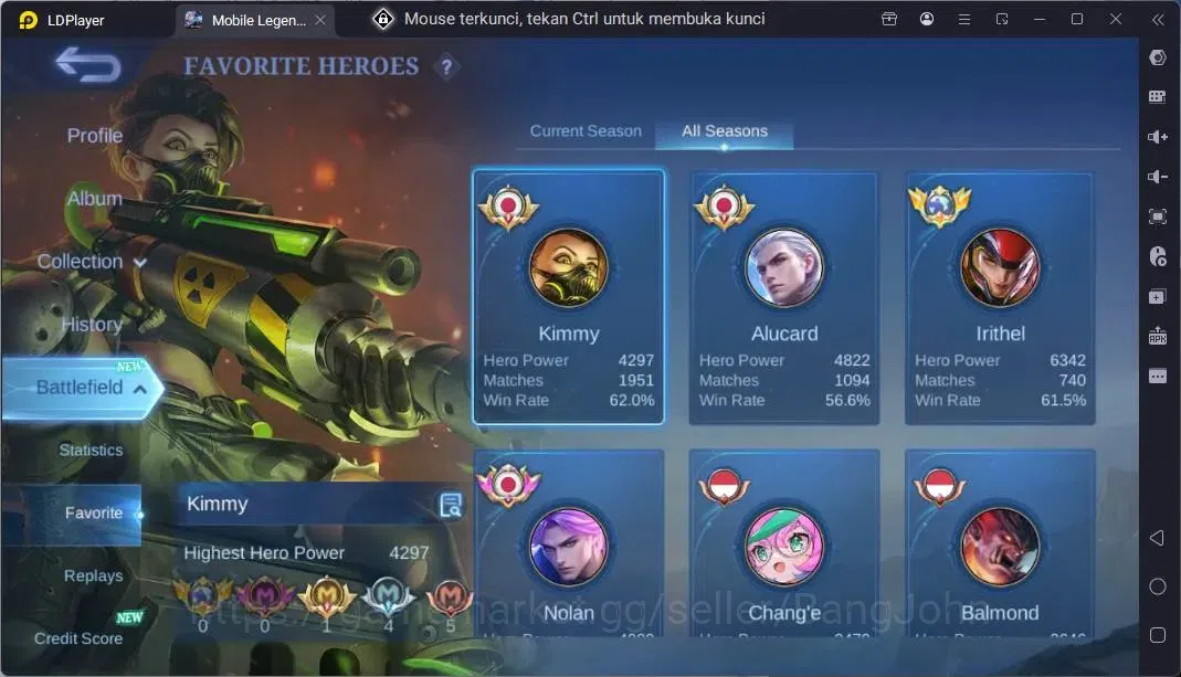 Mobile Legends: Bang Bang Accounts Global |Hero 132|Skin 507|Mega|Legend Franco,Freya image 4