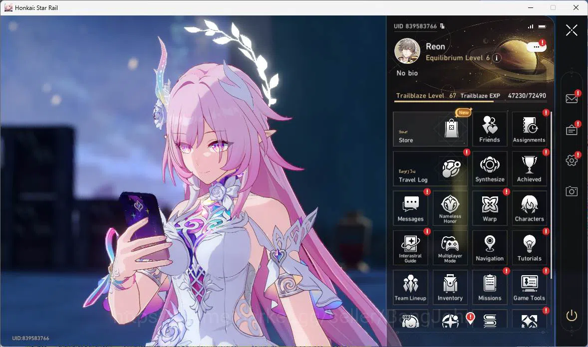 Honkai Star Rail Accounts Others ASIA|TL 67|11 Limit|Phainon,Cyrene,The Herta+sign,Hyacine,Seele,Archer,Ruan 15
