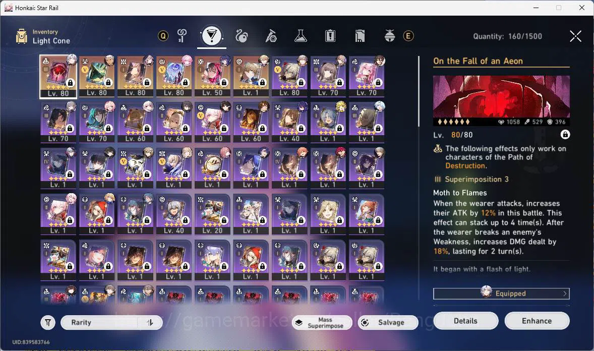 Honkai Star Rail Accounts Others ASIA|TL 67|11 Limit|Phainon,Cyrene,The Herta+sign,Hyacine,Seele,Archer,Ruan 4