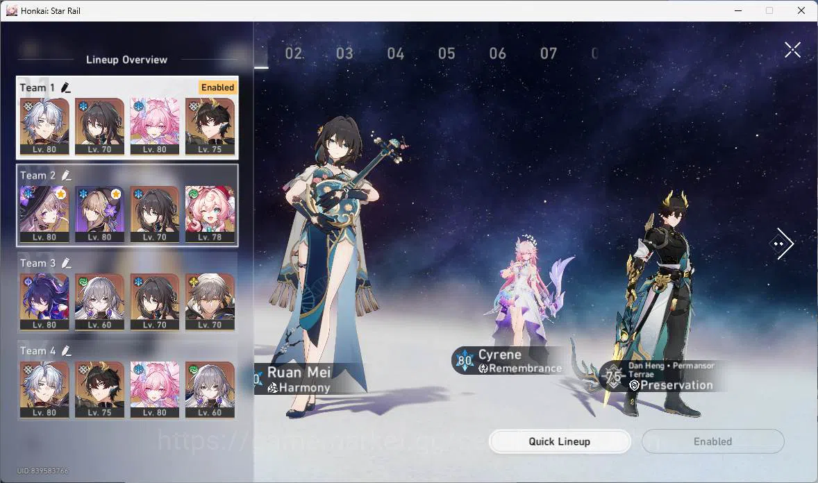 Honkai Star Rail Accounts Others ASIA|TL 67|11 Limit|Phainon,Cyrene,The Herta+sign,Hyacine,Seele,Archer,Ruan 6
