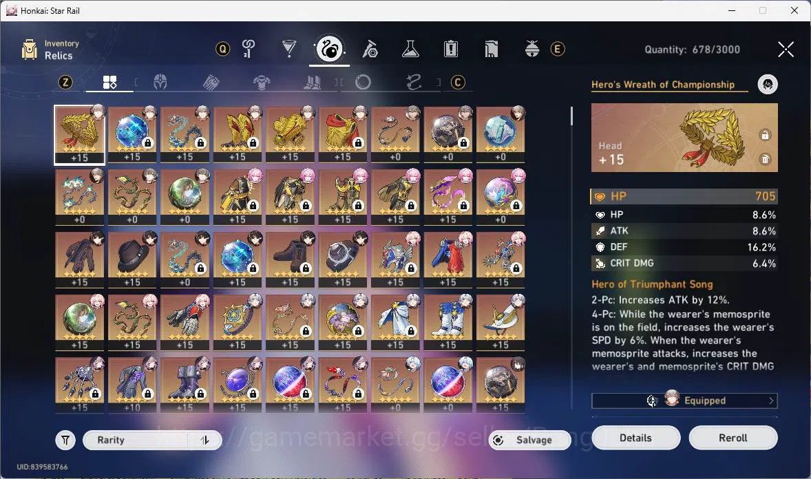 Honkai Star Rail Accounts Others ASIA|TL 67|11 Limit|Phainon,Cyrene,The Herta+sign,Hyacine,Seele,Archer,Ruan 8