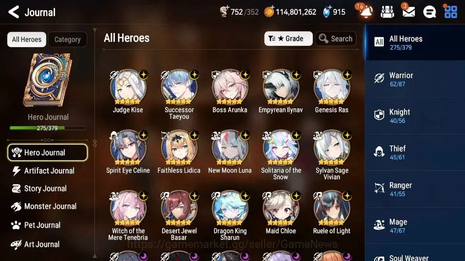 Epic Seven Accounts Asia| 30 ML (BArunka,NMLuna,RueleOfLight,LCBellona image 1