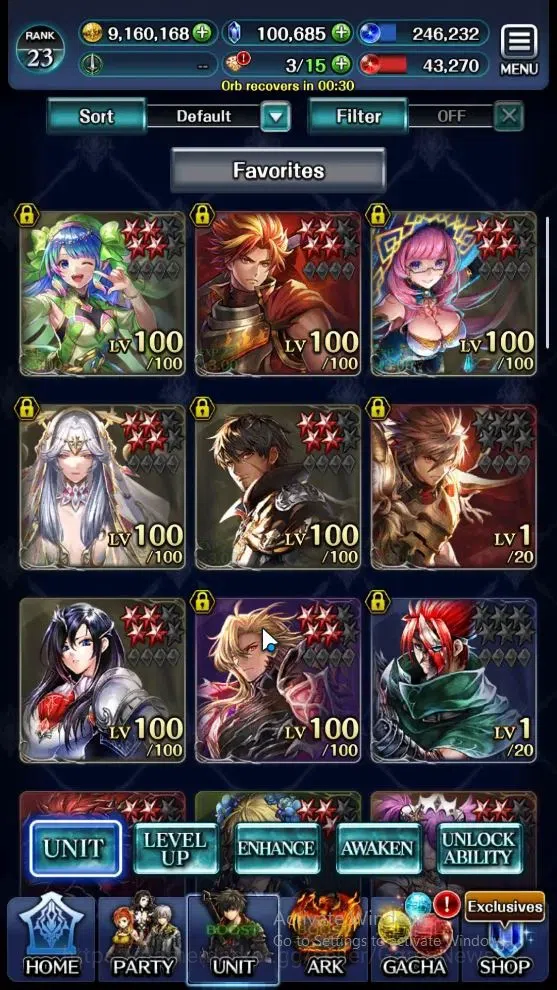 Last Cloudia Accounts Mid‑Game GLOBAL|Rank23|100K Crystal|Colab BraveFrontier(G Tilith,FG Vargas)+(G Lilaha,A Roland,Kanon 1