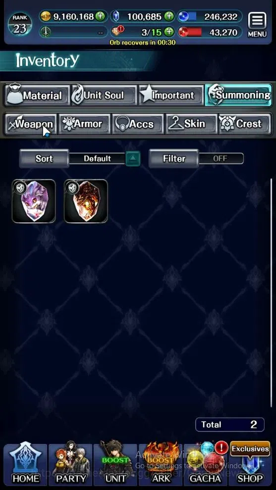 Last Cloudia Accounts Mid‑Game GLOBAL|Rank23|100K Crystal|Colab BraveFrontier(G Tilith,FG Vargas)+(G Lilaha,A Roland,Kanon 13