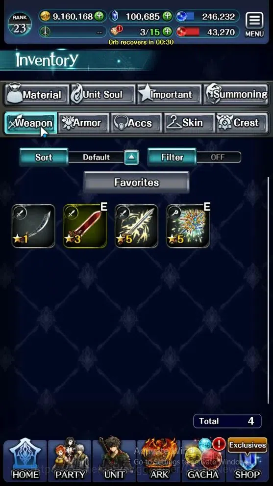 Last Cloudia Accounts Mid‑Game GLOBAL|Rank23|100K Crystal|Colab BraveFrontier(G Tilith,FG Vargas)+(G Lilaha,A Roland,Kanon 14