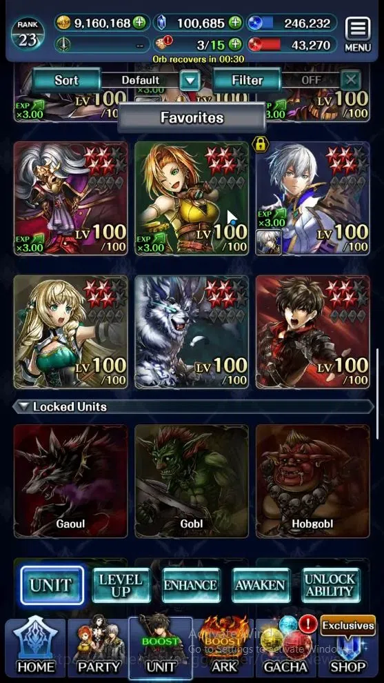 Last Cloudia Accounts Mid‑Game GLOBAL|Rank23|100K Crystal|Colab BraveFrontier(G Tilith,FG Vargas)+(G Lilaha,A Roland,Kanon 3