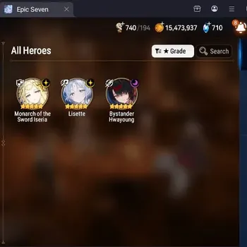 Epic Seven Accounts Starter Global Unverif|Best Starter|3 ML(MoSIseria,Lisette,B.Hwayoung)|PoH+Bless ON|Side Story