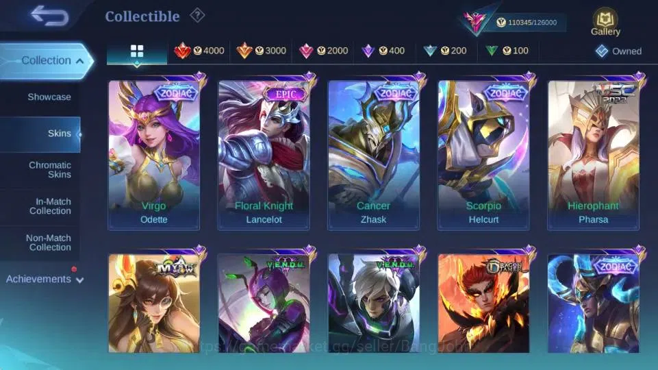 Mobile Legends: Bang Bang Accounts Global|Skin 399|Exalted|KOF Karina,SaintSeiya Vali image 10