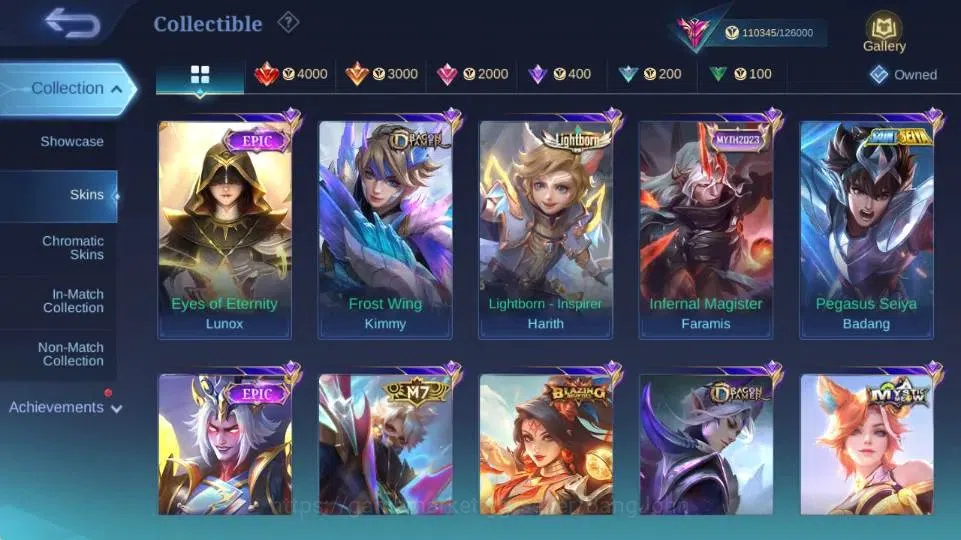 Mobile Legends: Bang Bang Accounts Global|Skin 399|Exalted|KOF Karina,SaintSeiya Vali image 7