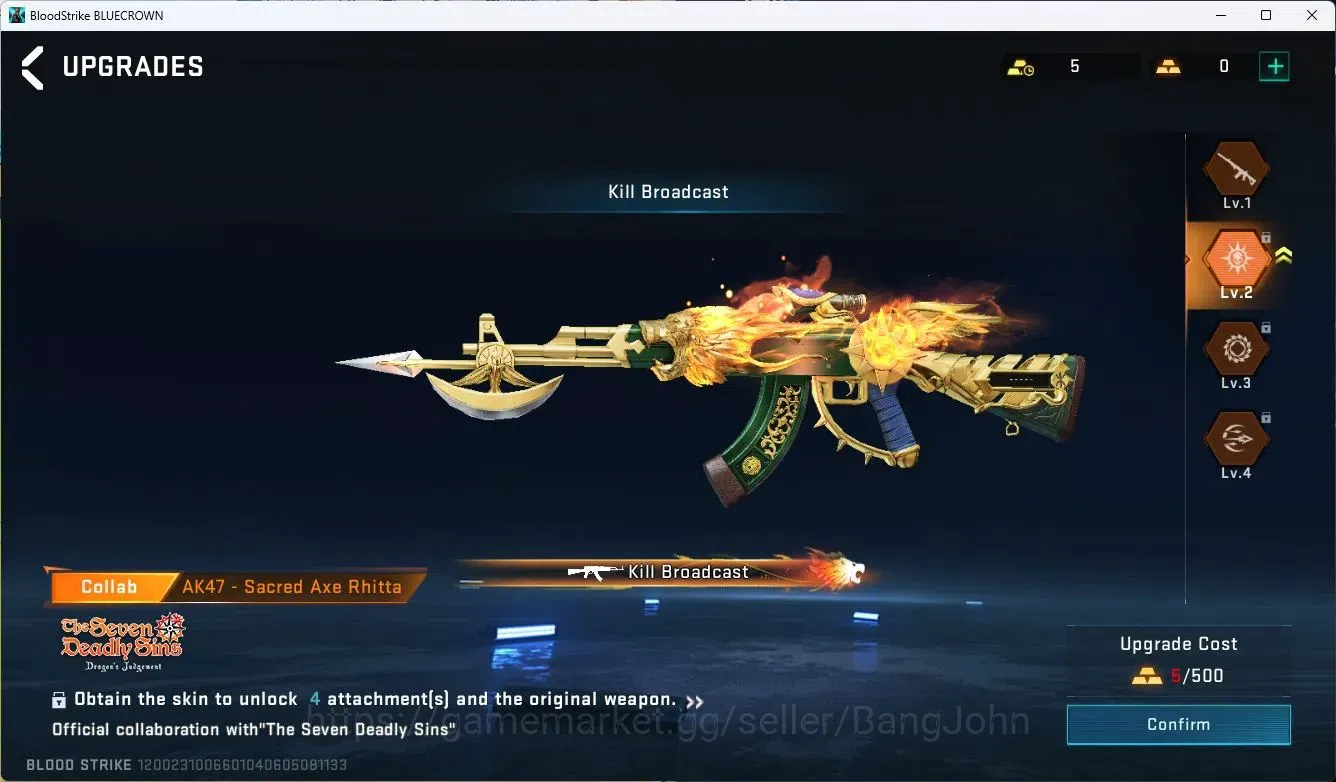 Blood Strike Accounts ASIA |COLLAB=AK47,KAG-6,M700|ULTRA=P90|MORE DETAIL image 5