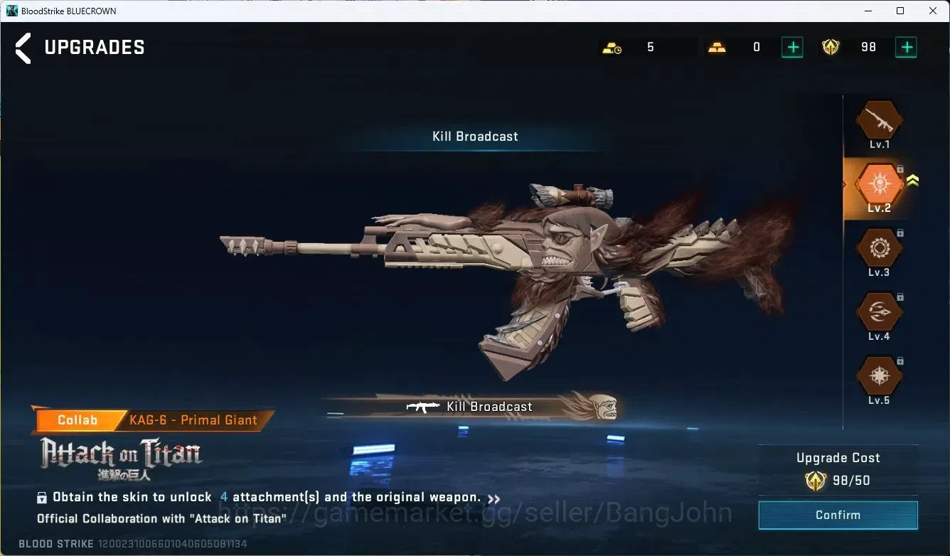 Blood Strike Accounts ASIA |COLLAB=AK47,KAG-6,M700|ULTRA=P90|MORE DETAIL image 6