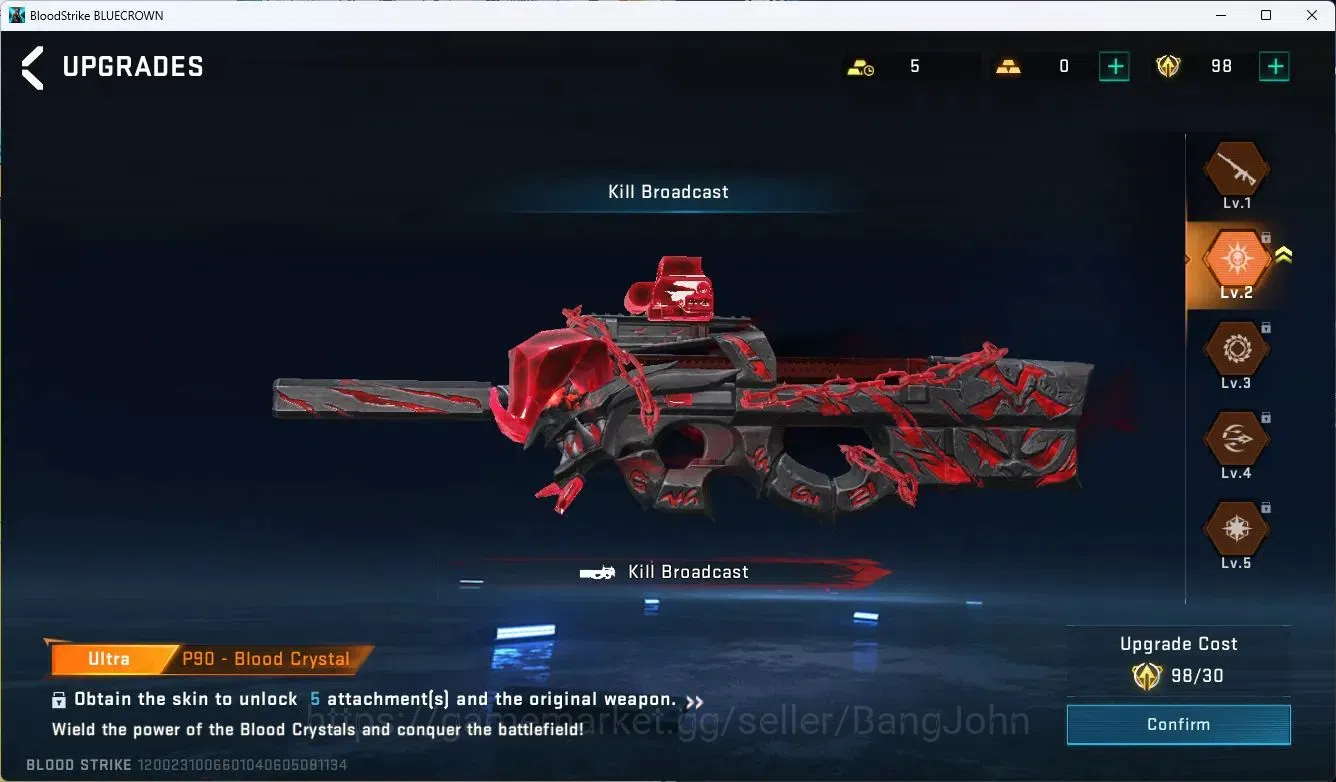 Blood Strike Accounts ASIA |COLLAB=AK47,KAG-6,M700|ULTRA=P90|MORE DETAIL image 8