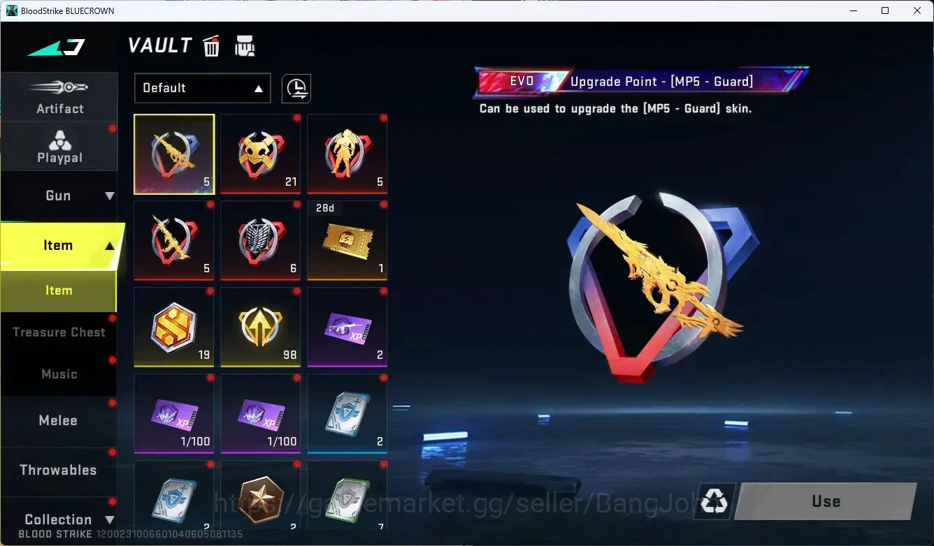 Blood Strike Accounts ASIA |COLLAB=AK47,KAG-6,M700|ULTRA=P90|MORE DETAIL image 9