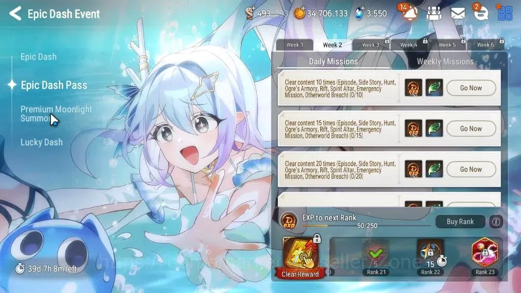 Epic Seven Accounts Starter Global Unverif|8ML (Straze,RnL,T.R.Elvira,D.B.Senya,A.Elena Etc.)+Landy,Vivian,Destina|PoH ON|SS 1