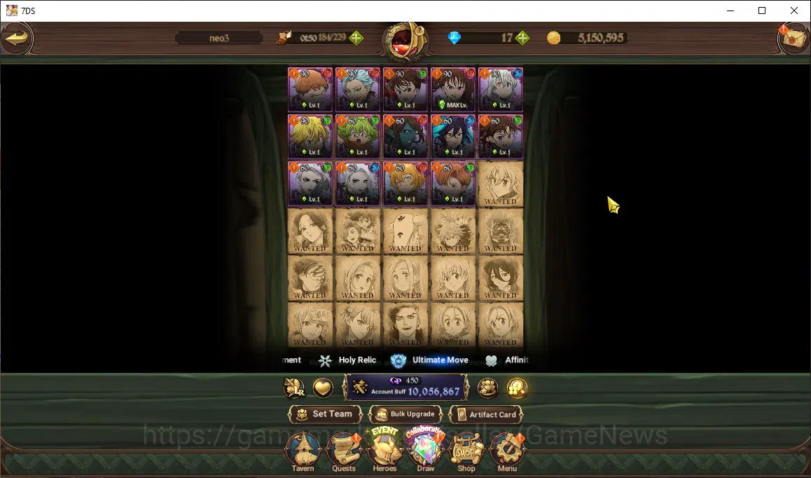 The Seven Deadly Sins: Grand Cross Accounts Asia|10 M CC|111 Ls|10 LR+8 UR+Many Collab|Roxy,Go image 13