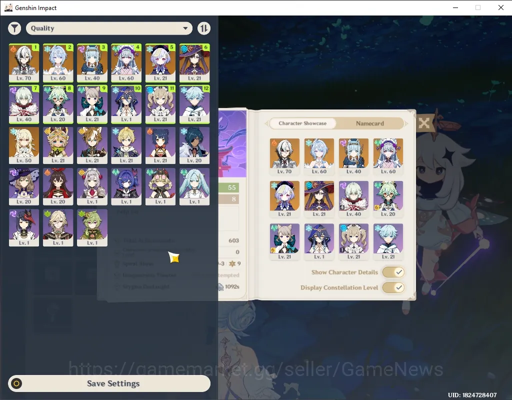 Genshin Impact Accounts Mid Game ASIA|AR 55|44 Interfate|3 Limited + 4(*5Weapon)|(Odette,Arlecchino)+Sign,Ineffa|Bd 1