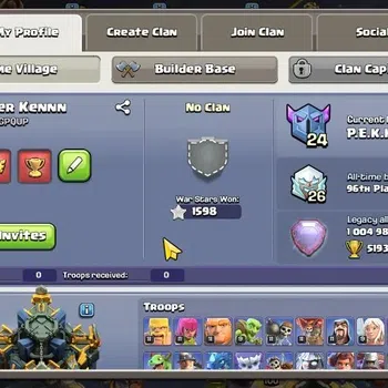 Clash of Clans Accounts High-End TH17-BH10|Lv.205|BK90,AQ100,MP62,GW72,RC49,DD15|BM35,BC28|7 LG & 8 Gold