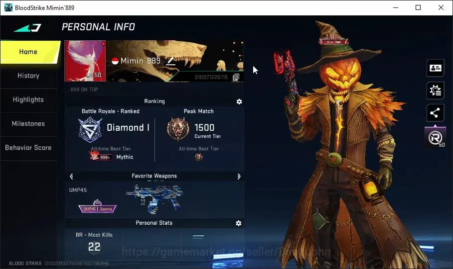 Blood Strike Accounts Collab Skin ASIA |ETERNAL: Desert Eagle-Scorpius|2 Collab TR (Takemichi Hanagi,FN2000 Twin Dragon)|3 1