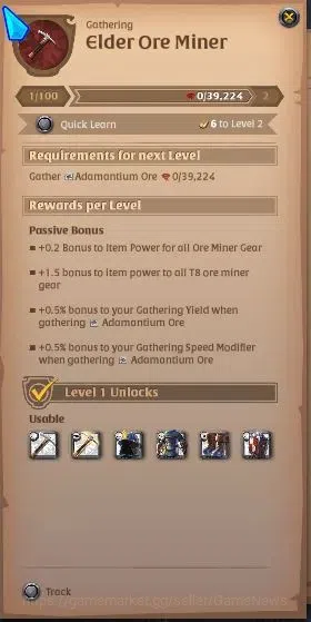 Albion Online Accounts ASIA | 2,89M Total Fame - 10M Silver | T8 Ore Mine image 3