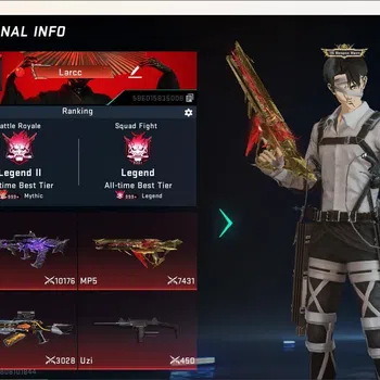 Blood Strike Accounts Collab Skin ASIA|5 Eternal Gun|Evo:Fal-Evolved|4 Collab Gun [AOT|TR|7DS]|2 Limited Gun|3 Ultra Melee|2