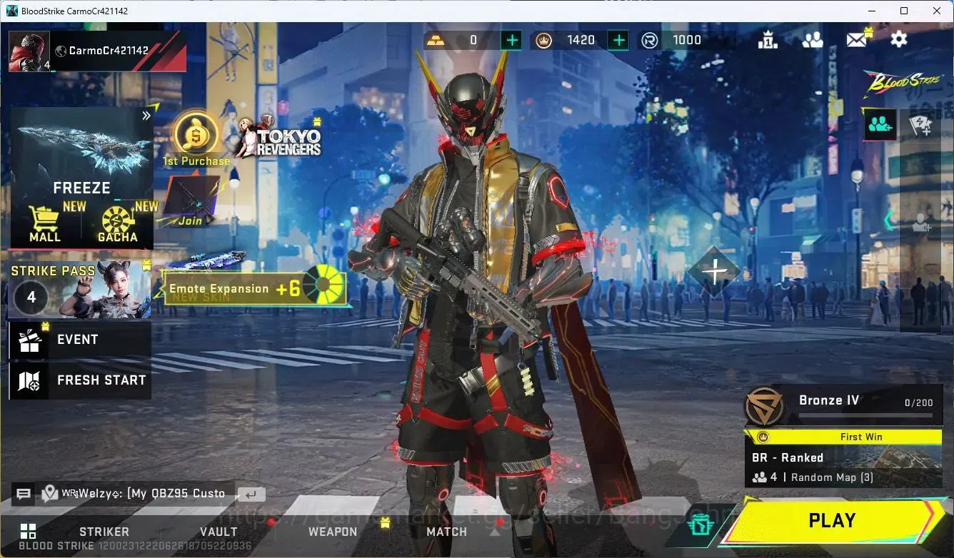 Blood Strike Accounts ASIA | ULTRA STRIKER: ETHAN - Raid Mask | Legendar image 1