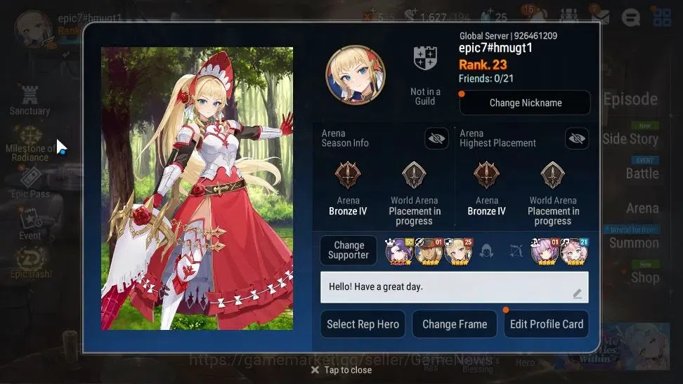 Epic Seven Accounts High-End GLOBAL UnVerif|New Era| 2 ML (LOT Scales,Solitaria of Snow)+Cecilia,Kise,Yulha,Iseria|8,5k 2