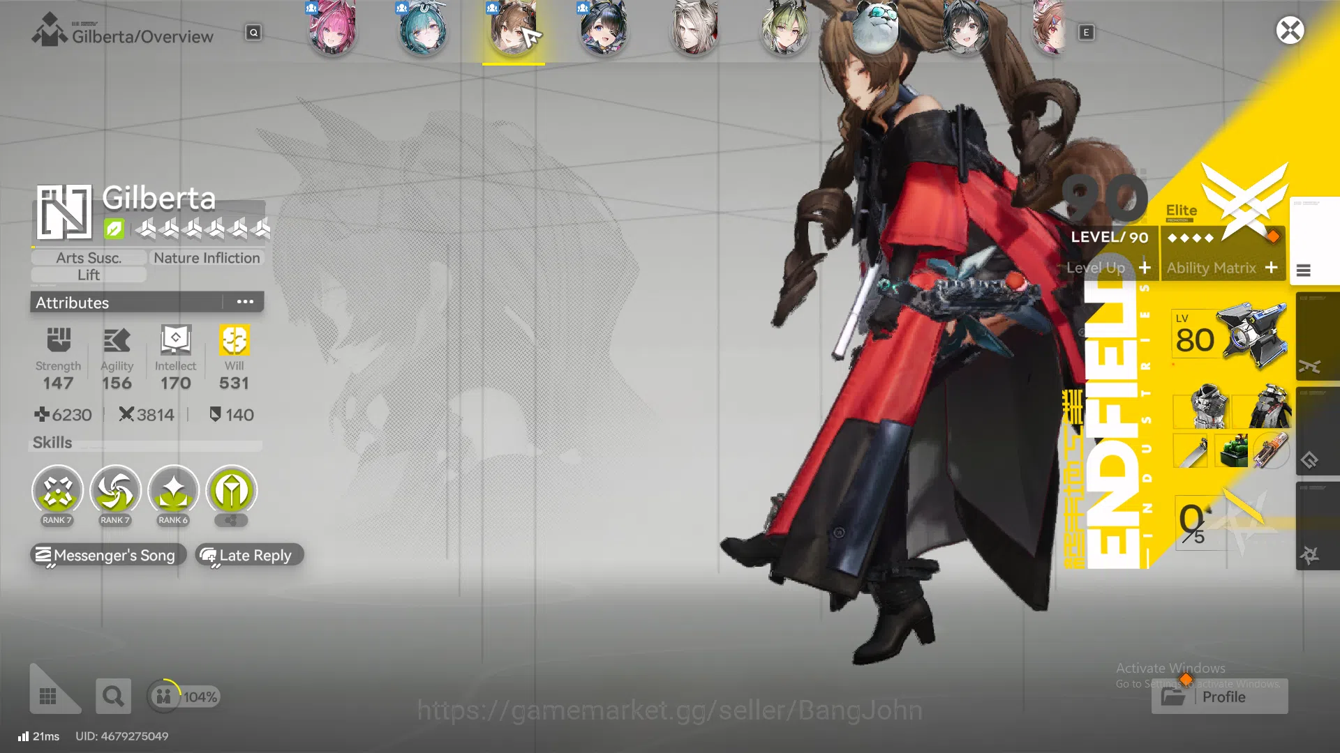 Arknights: Endfield Accounts ASIA | 4Limit+1Sign |Laevatain p1 Sign,Yvonne,Gilberta,Tangtang Lastrite,Lifeng,Pogra,Ardelia 2