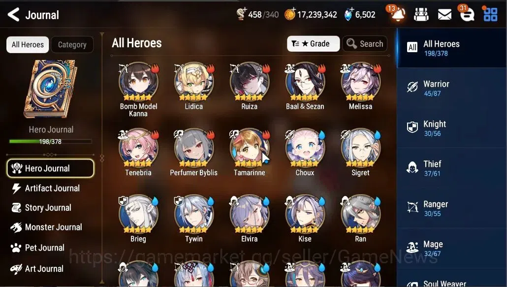 Epic Seven Accounts GLOBAL UNVERIF|New Era|15 ML(LOTScales,EIlynav,LWP image 6