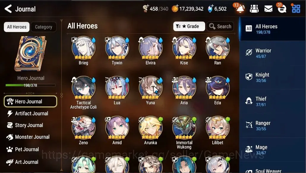 Epic Seven Accounts GLOBAL UNVERIF|New Era|15 ML(LOTScales,EIlynav,LWP image 7