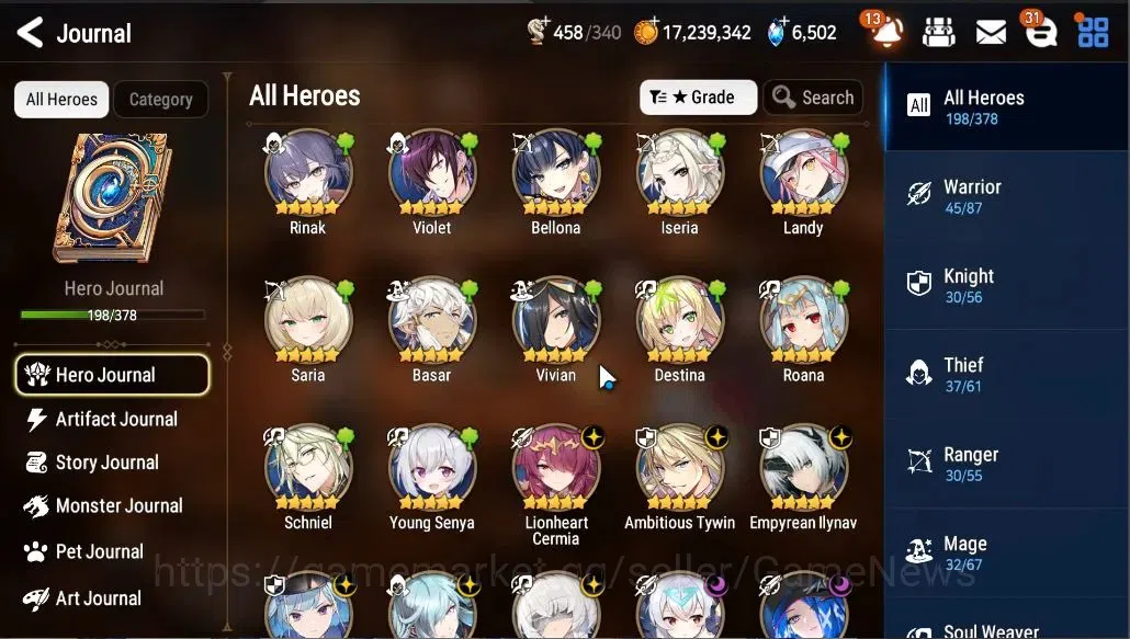 Epic Seven Accounts GLOBAL UNVERIF|New Era|15 ML(LOTScales,EIlynav,LWP image 9