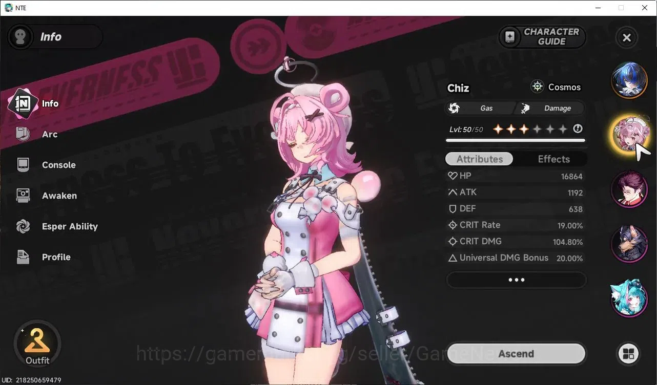 Neverness to Everness Accounts GLOBAL SEA|HL 44|TL 32|3 Limited 7
