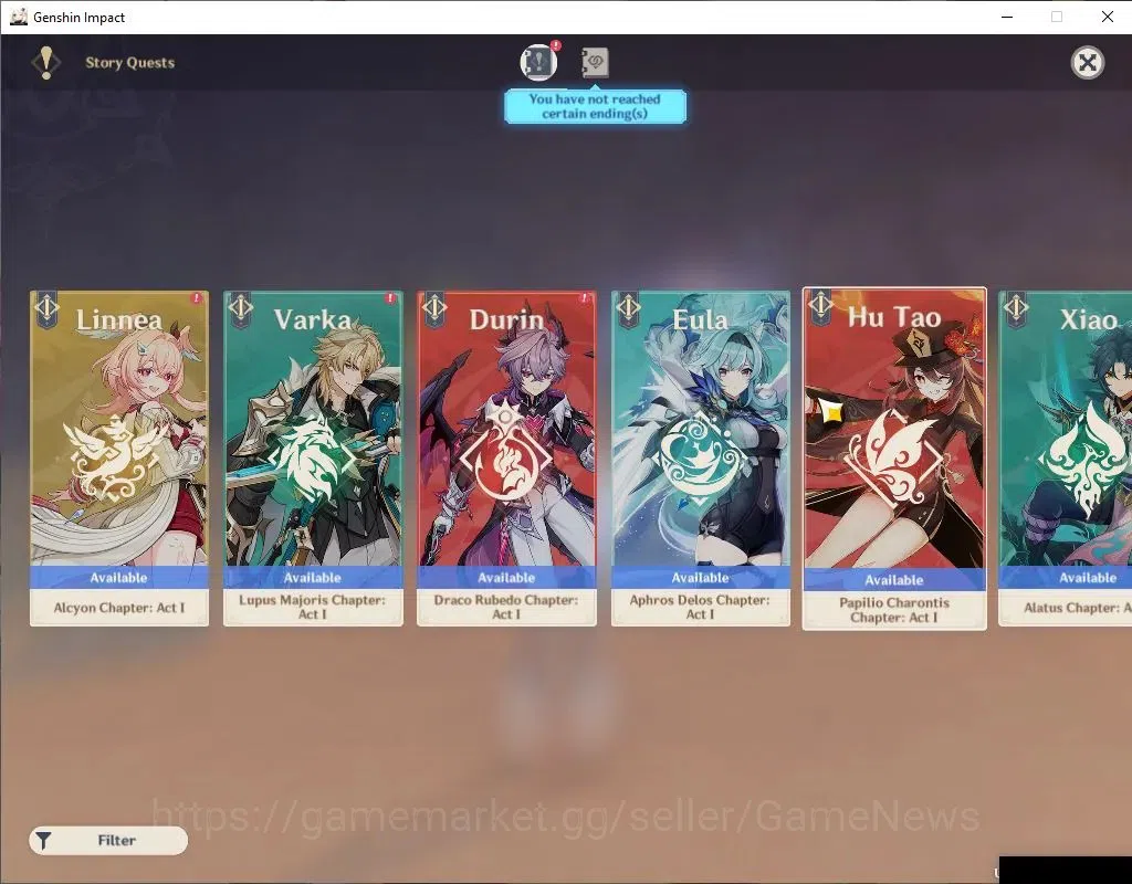 Genshin Impact Accounts ASIA|AR 50|Prime Team Flins|3 Limited+25(*4Charact image 12