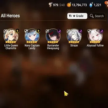 Epic Seven Accounts Limited Hero GLOBAL UnVerif|New Era|5 ML (LQ Charlote,BysHwayung,Straze,etc)+Aube,Aubade,Setsuka,etc|1K