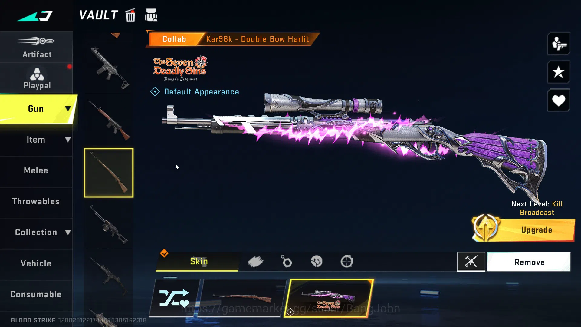 Blood Strike Accounts ASIA| ETERNAL Scorpious Voucher|7DS AK47,Kar98k,QB image 13
