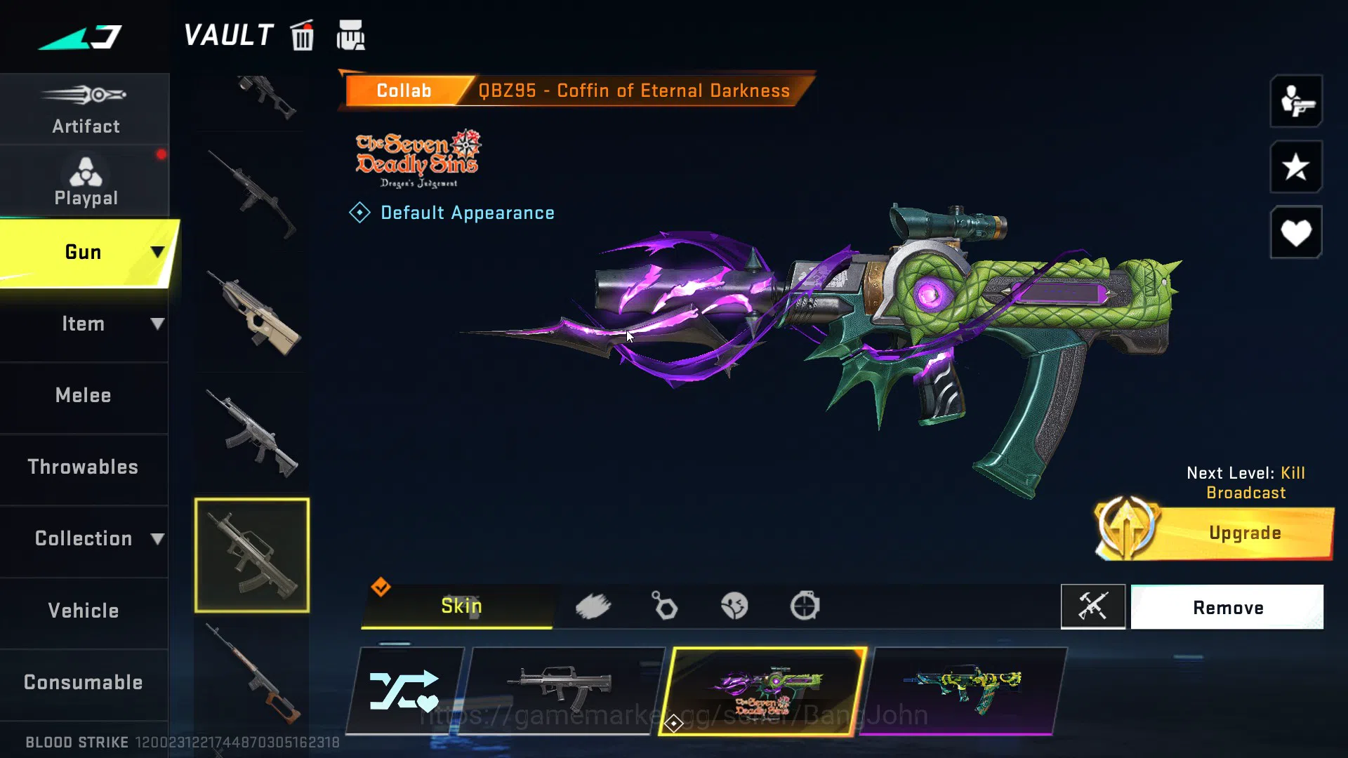 Blood Strike Accounts ASIA| ETERNAL Scorpious Voucher|7DS AK47,Kar98k,QB image 16